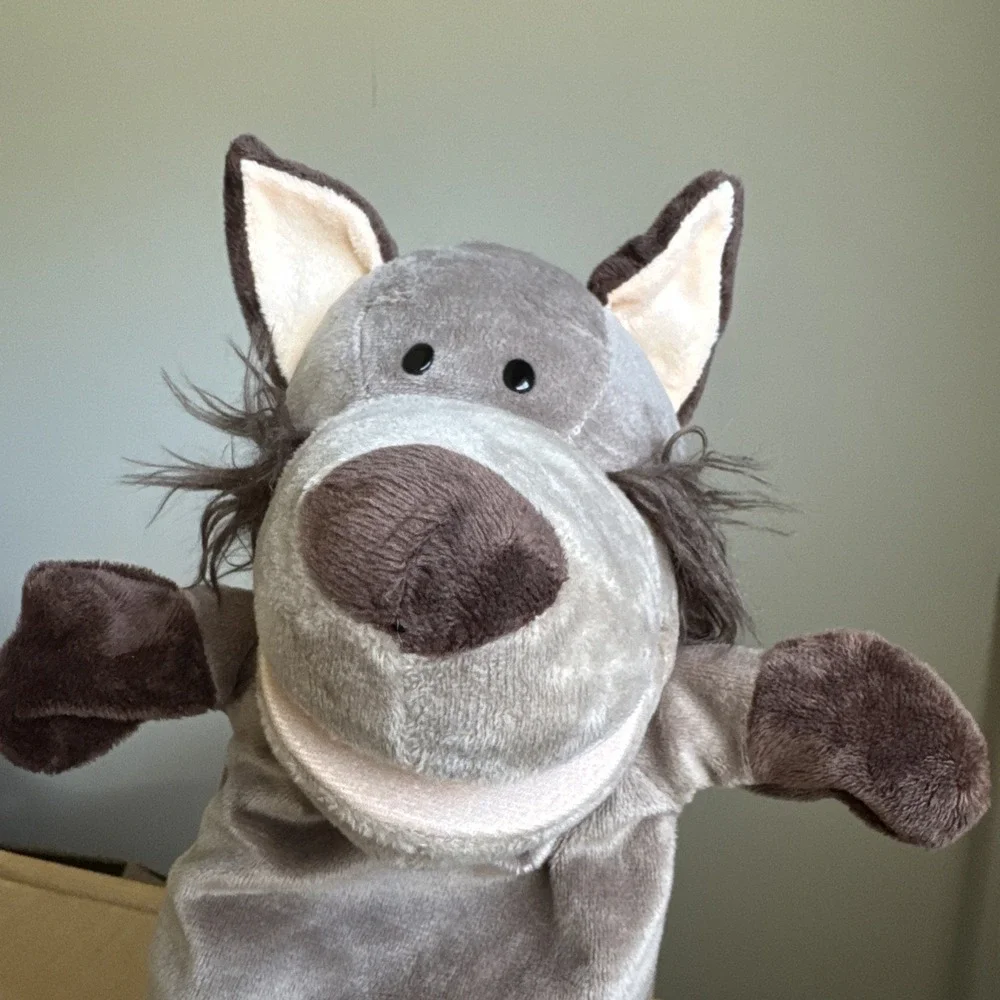 Wolf Open Mouth Hand Puppet Animal Pretend‎ Play Storytelling 9